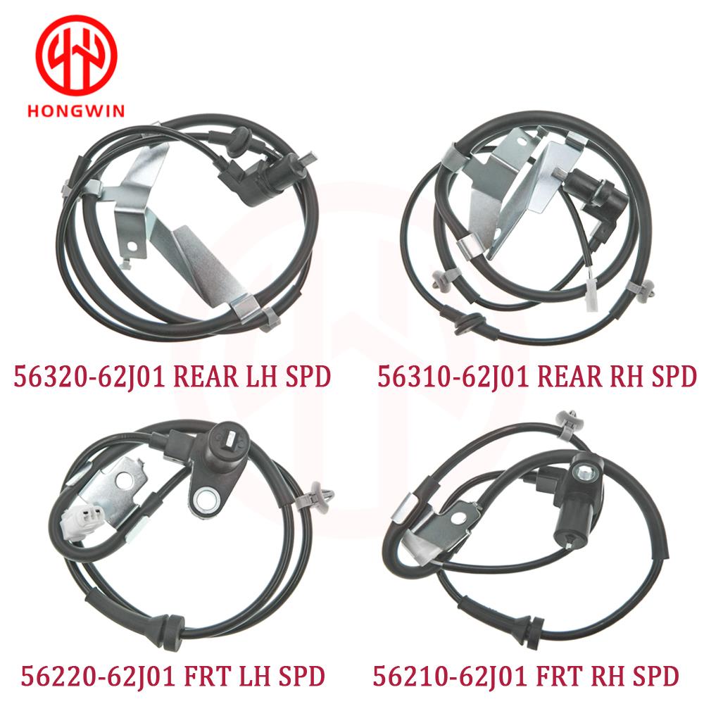 Abs-wielsnelheidssensor voor voor- en achterwiel links en rechts voor suzuki swift iii 05-15 oem 56320-62 j 01 56310-62 j 01 56220-62 j 01 56210-62 j 01: Set