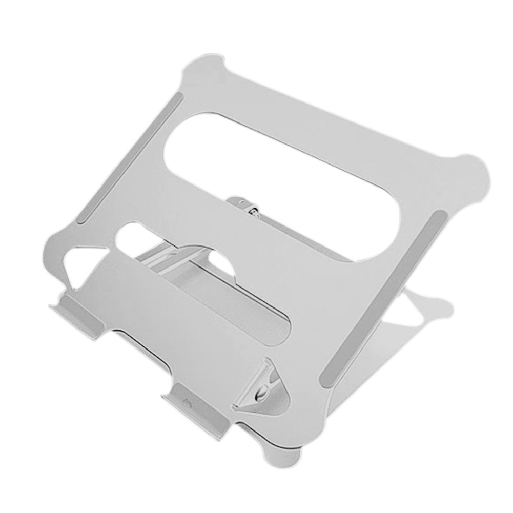 Lightweight Computer Desktop Holder Universal Notebook Ventilated Cooling Adjustable Height Portable Foldable Laptop Stand: Silver