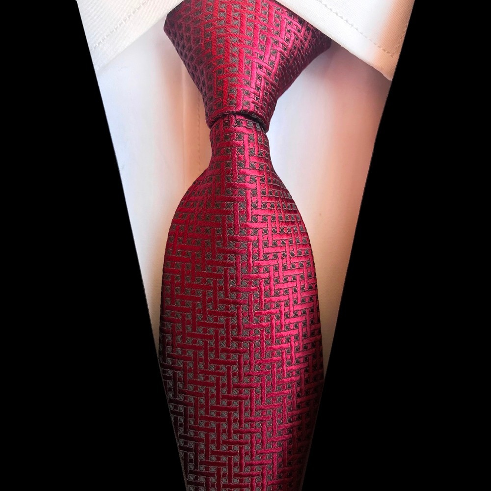 GUSLESON Neue Jacquard Woven Silk Krawatte für Männer Business Gravatas Normalen Plaid Krawatte Anzug Hochzeit Krawatten Kleidung Zubehör