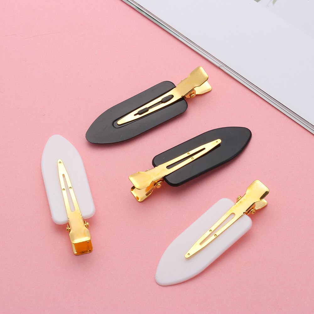 4pcs Salon Hairdressing Tools Makeup Clip Seamless No Crease Barrettes No Bend Fixed Hair Clip Hair Styling Tools