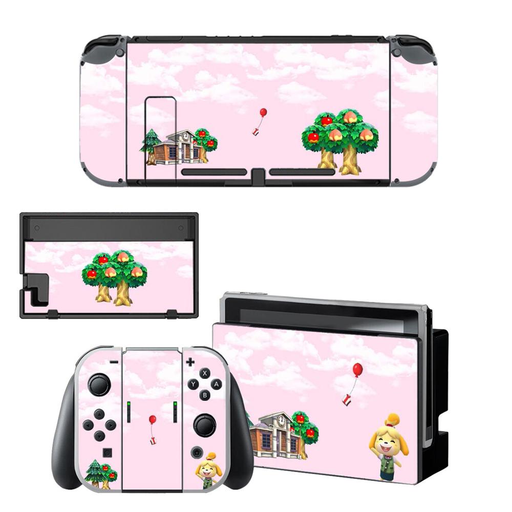 Animal Crossing Screen Protector Sticker Skin for Nintendo Switch NS Console Dock Charger Stand Holder Joycon Controller Skin: BYSNS0061