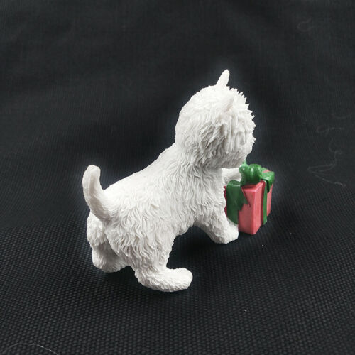 JJM West Highland White Terrier caja de perro mascota coleccionista Animal PVC modelo educativo juguete para niños adultos niños