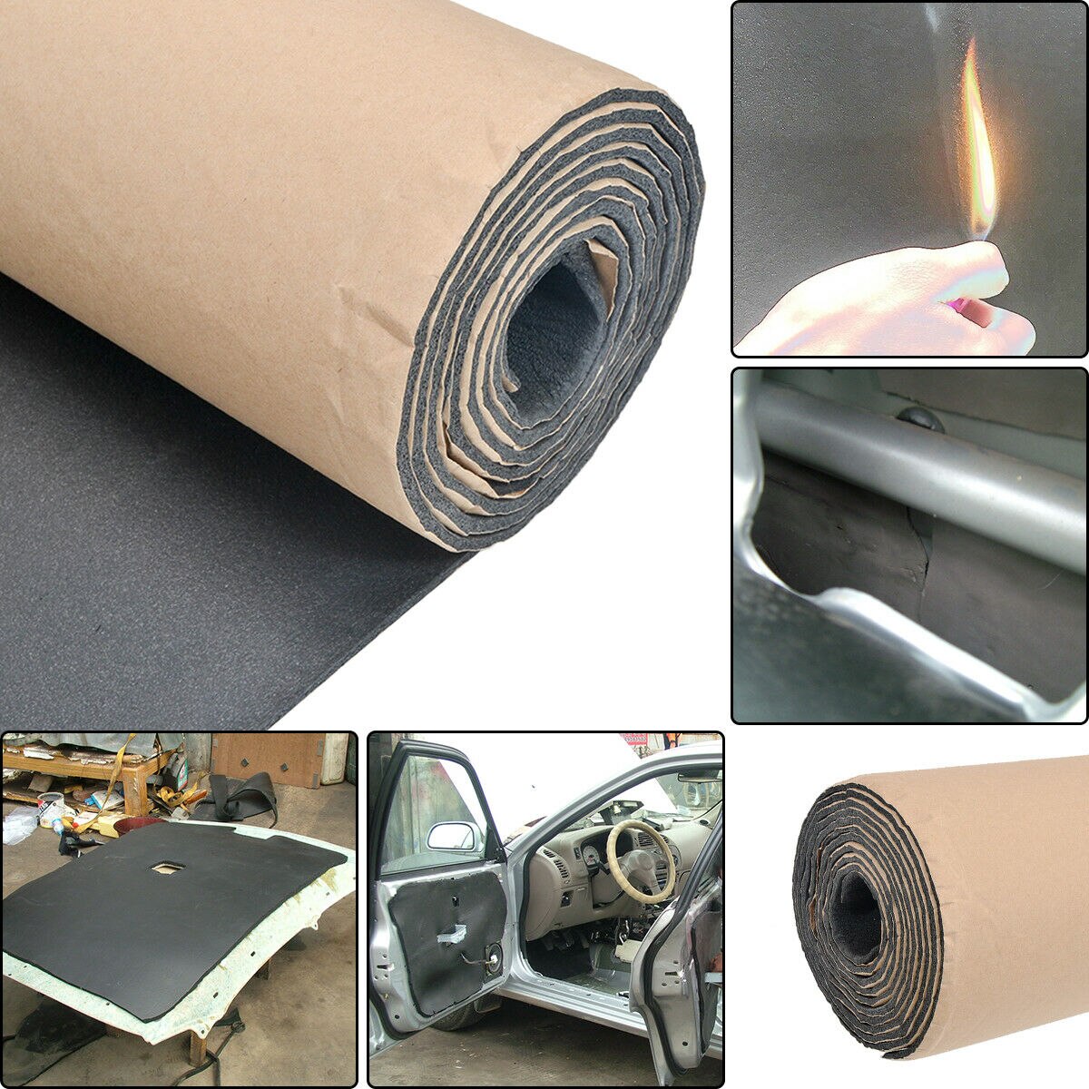 1m 3mm Roll Car Sound Proofing Motorhome Van Insulation Closed Cell Foam Car Sound & Heat Insulation Cotton
