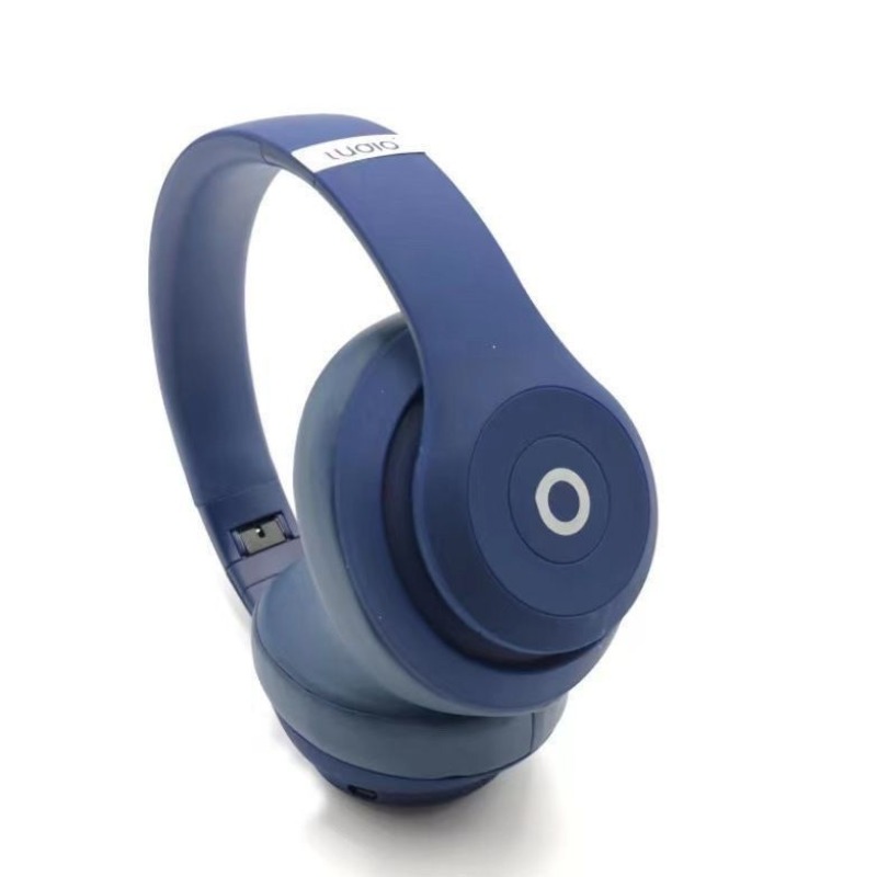 lichte luxe hoge schoonheid op het hoofd gemonteerde draadloze Bluetooth-oortelefoon Recorder 3-oortelefoon Stereo Surround Sound: Blauw