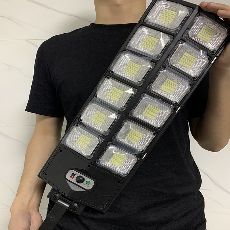 Large Solar Light Outdoor Super Bright LED Motion Sensor Street Wall Lamp Human Induction with Remote Control for Garden