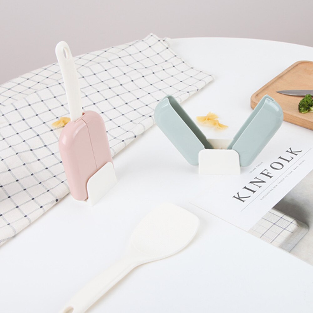 In piedi-su Cucchiaio di Riso Automatico di Apertura E Chiusura impostato Parapolvere Appeso Cucchiaio di Riso Utensili Da Cucina non-bastone riso Cucchiaio Verticale