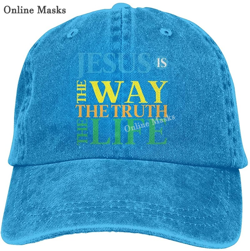 Denim Cap Jesus The Way The Truth The Life Baseball Dad Cap Adjustable Classic Sports for Men Women Hat: 6