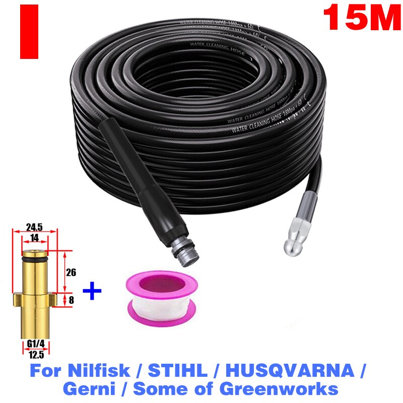 ROUE furet deboucheur canalisation deboucheur canalisation Buse de pour le nettoyage des égouts,tuyau haute pression pour Karcher Bosch Interskol Elitech Nilfisk Huter Stihl Parkside Black Decker netoyeur haut pression: I