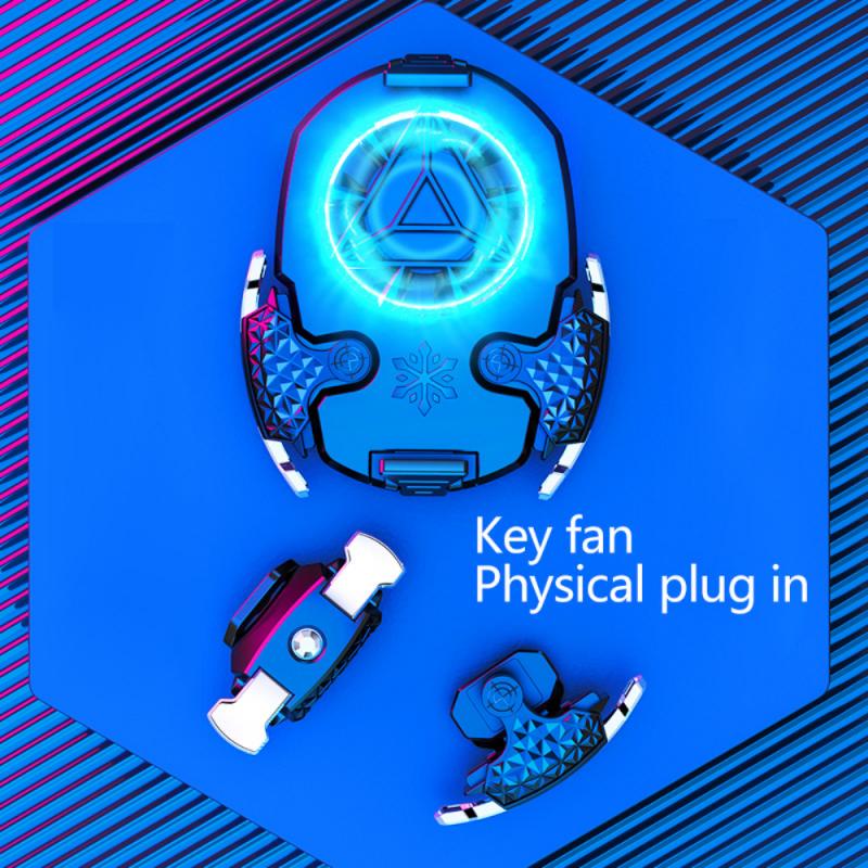 Universal Mobile Phone USB Game Cooler System Cooling Fan Gamepad Holder Stand Radiator For IPhone Huawei Samsung 2×buttons