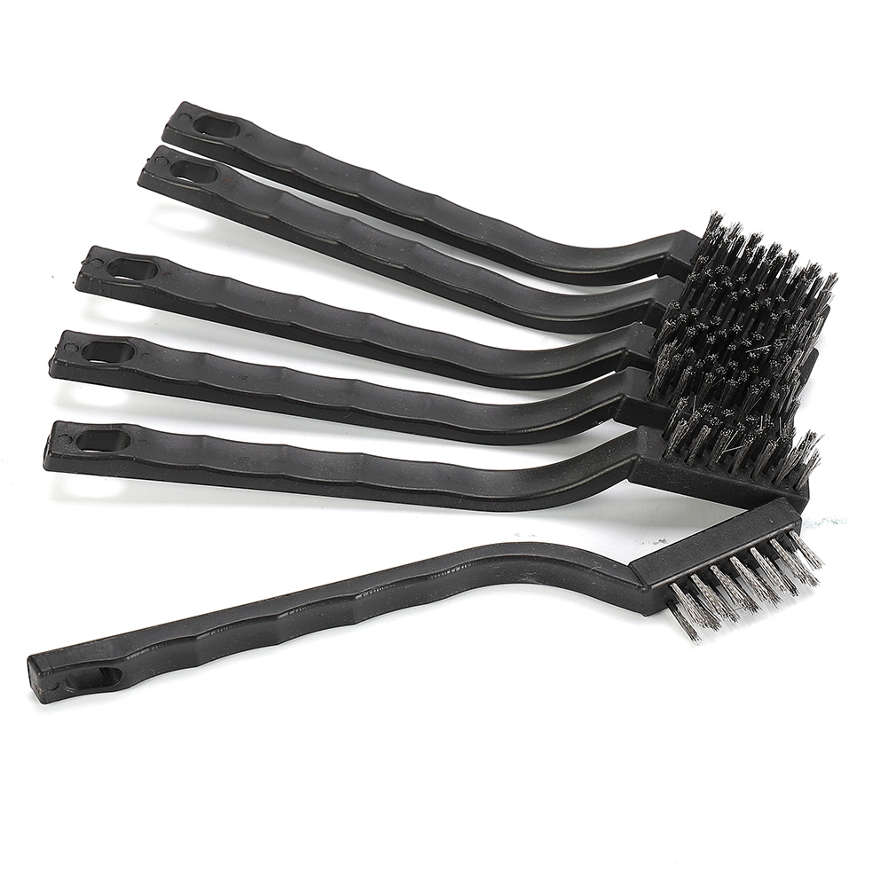 6-Pack Industrial Grade Wire Brushes - Corrosion Resistant Steel Bristles Heavy Duty Cleaning Tools for Home And Garden