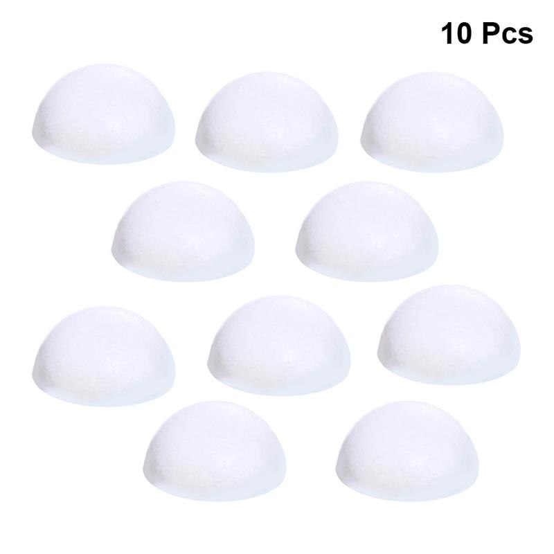 10 Stukken Bal/Wit Ei/Half Star/Fruit/Hart/Ster/Bal/Sneeuwvlok Vormige styrofoam Foam Ornamenten Diy Craft Party Decoratie: 7.5cm Half Ball