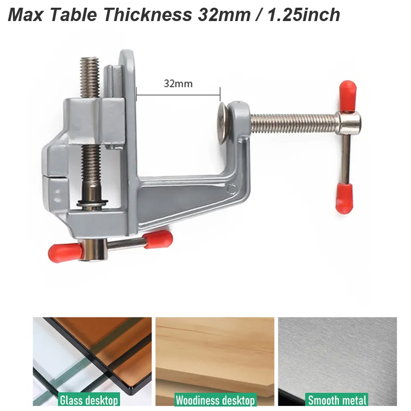 Mini Bench Vise Table Clamp Screw DIY Craft Mold Fixed Repair Tool Plier Jewelry Make Electronics Small Hobby Workbench Portable