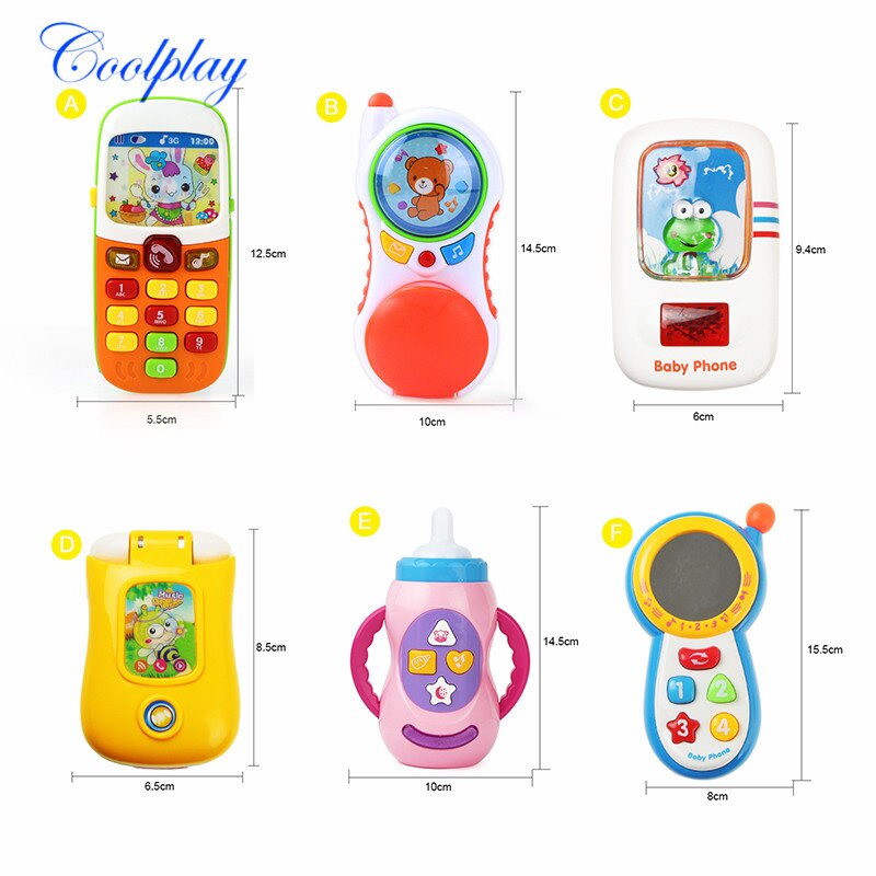 Multi-Stili di Bambini I Bambini Smart Phone Giocattolo con il Suono Elettronico Del Telefono Mobile Del Cellulare di Educazione Precoce Flash Giocattoli Musicali Regalo