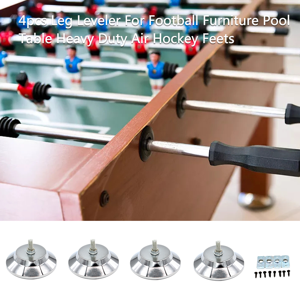 4Pcs Feets Met Draad Steel Meubels Been Leveler Biljart Metal Heavy Duty Accessoires Voor Voetbal Air Hockey Pooltafel