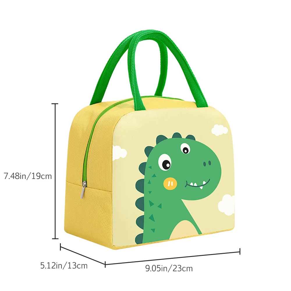 Cartoon Lunch Bag Portable Insulated Thermal Lunch Box Picnic Supplies Bags Milk Bottle For Women Girl Kids Children: Yellow