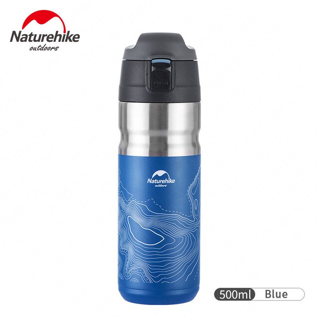 Naturehike316 Bollitore in Acciaio Inox di Rimbalzo Della Copertura Portatile 500ML Grande Capacità di Isolamento Tazza di Viaggio: blu