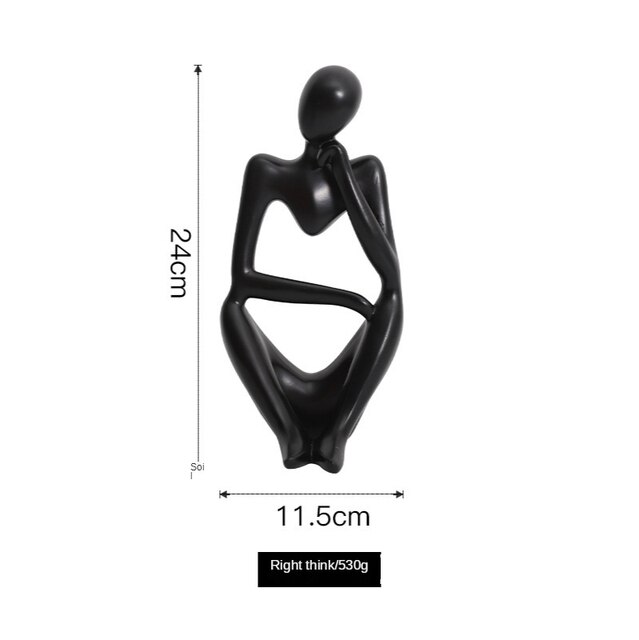 Nordic Abstract Thinker Statue Resin Figurine Office Home Decoration Desktop Display Handmade Crafts Sculpture Modern Art: Figurines 16