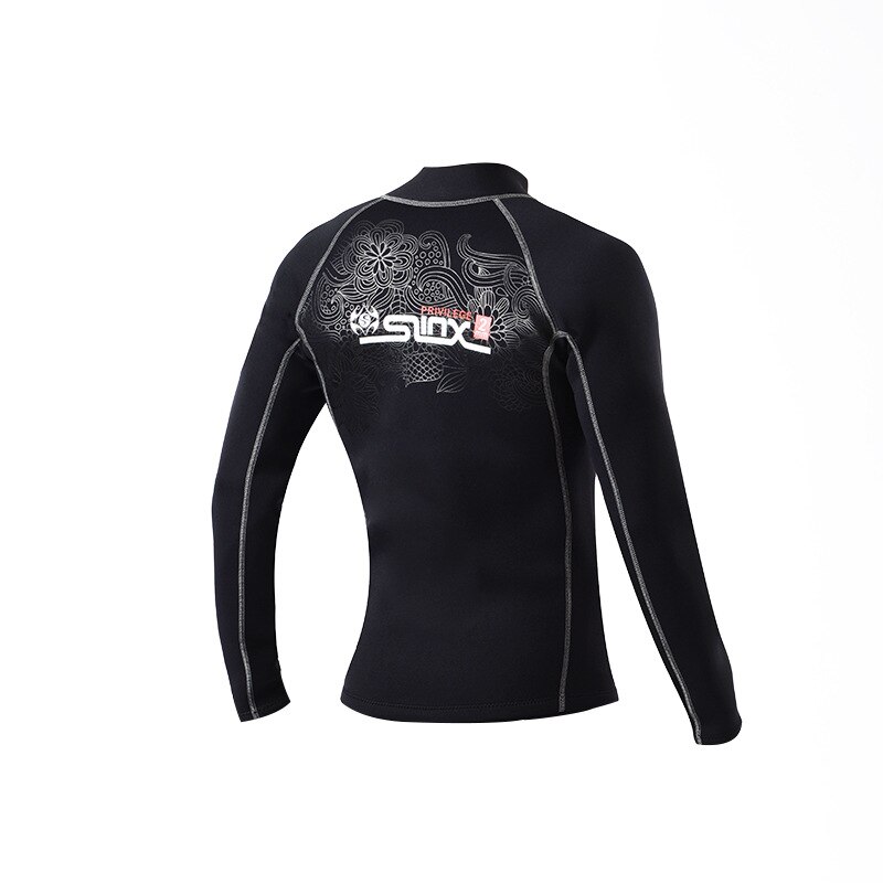 2MM Neopreen Lange Mouwen Wetsuit voor Mannen Vrouwen Rits Duiken Jas Top Surf Scuba Zwemmen Snorkelen Duikpak shirt