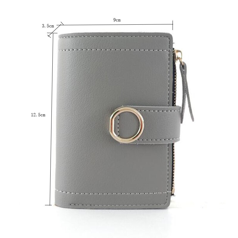 Portefeuille court femme de boucle pu cuir carte de crédit sac petite femme multi-carte offre spéciale pochette portefeuille