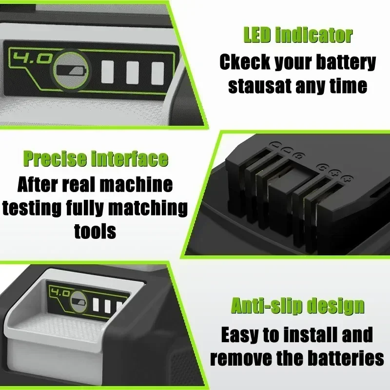 Märke för greenworks-batteri 24v litiumjonbatterier 4.0ah verklig kapacitet (greenworks-batteri)
