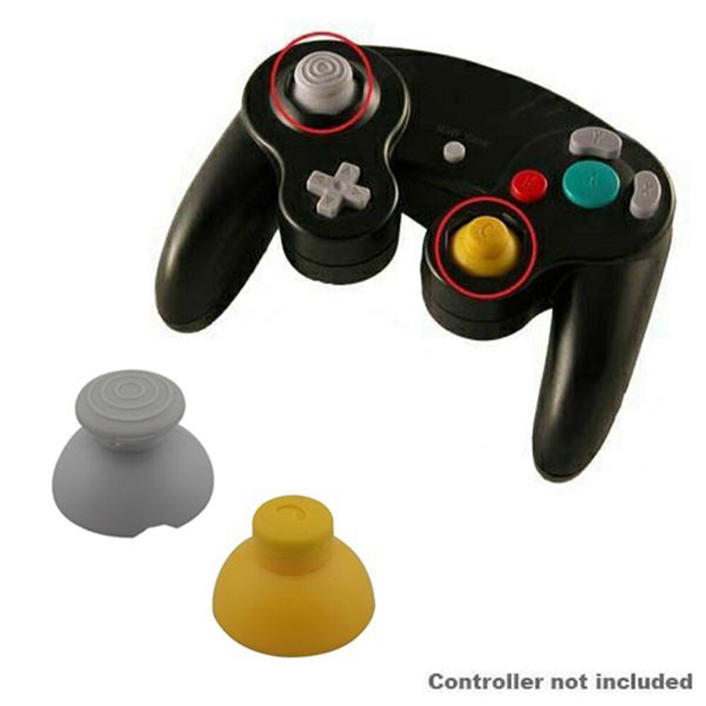 1 stk højre  +1 stk venstre analog joystick greb joystick cap til ngc controller