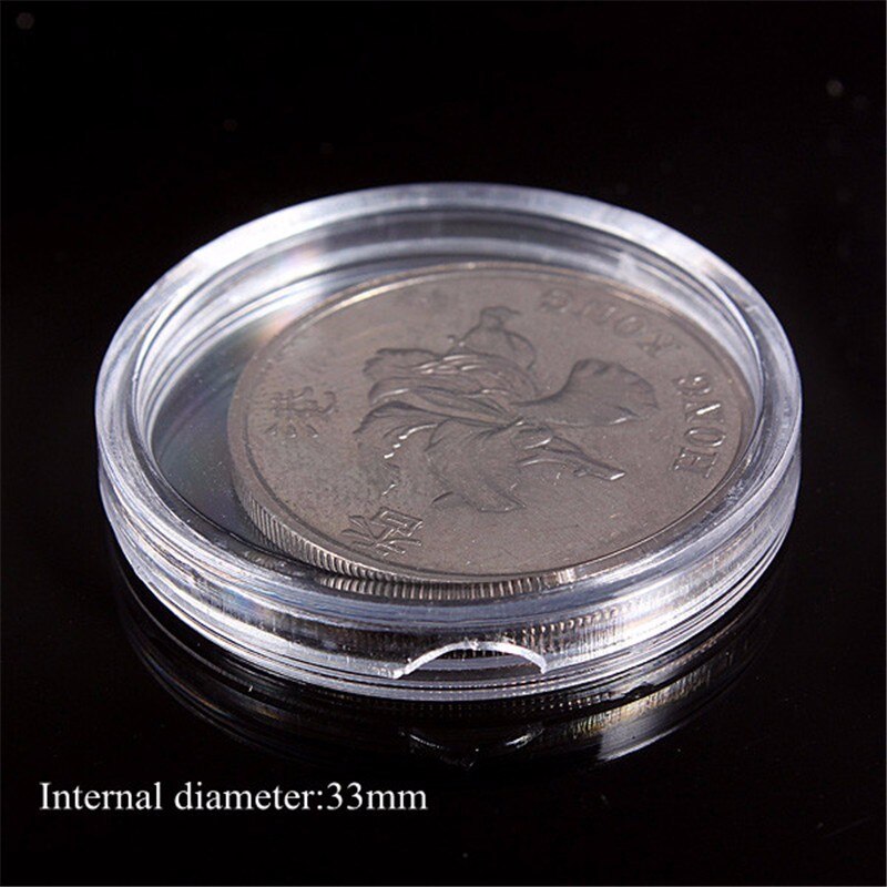 10 Boxed Lighthouse Coin Capsules All Sizes Available Plastic Clear Round 18mm to 50mm Display Case Extra Coin Holder Box: 33