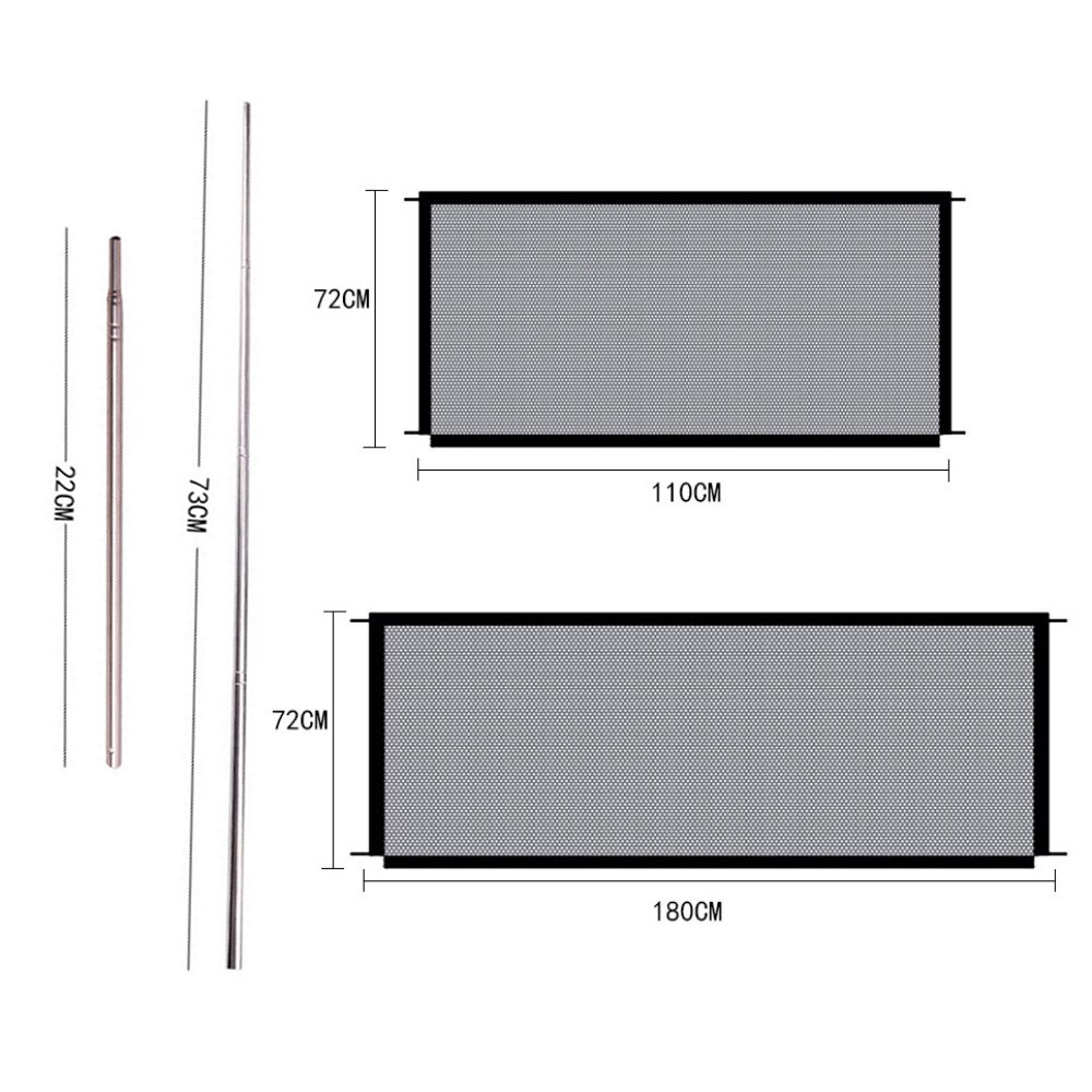 Hundeport genialt mesh hunde gjerde for innendørs og utendørs safe kjæledyr hunde gate sikkerhet kabinett barriere gjerder kjæledyr forsyninger: 180 x 72cm