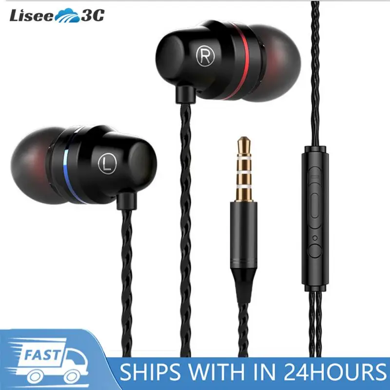 X6 Metalen Koptelefoon Bass Ruisonderdrukking Koptelefoon Sport Headset Auriculare MP3 Computer Koptelefoon Bedrade Koptelefoon