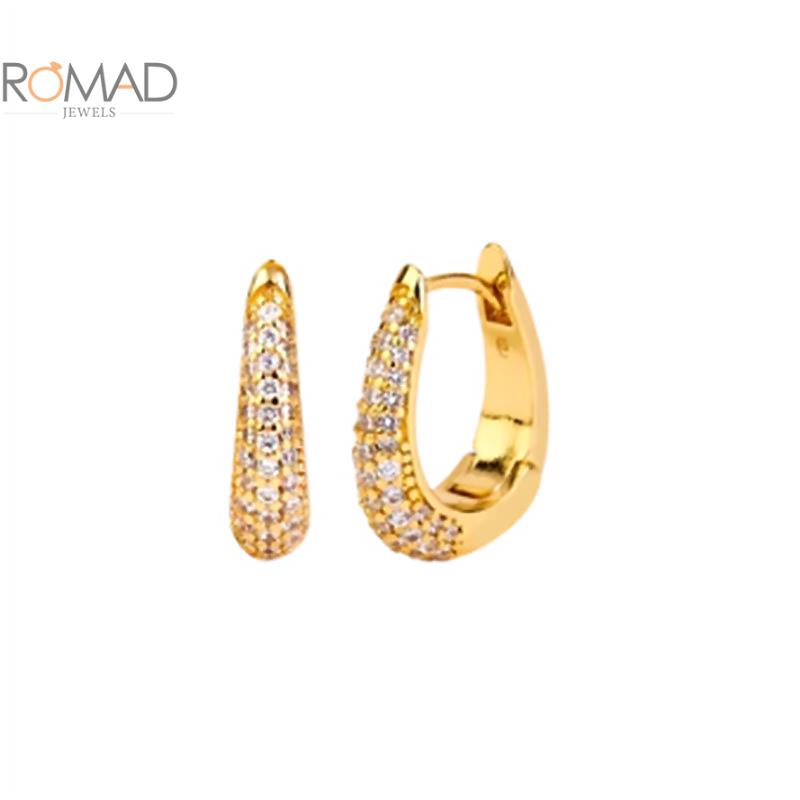 Romad Ins Modieuze Eenvoudige Diamanten Oorbellen Vrouwen Trendy Goud Kleur Onregelmatige Oorbellen Temperament Mode Huwelijksgeschenken