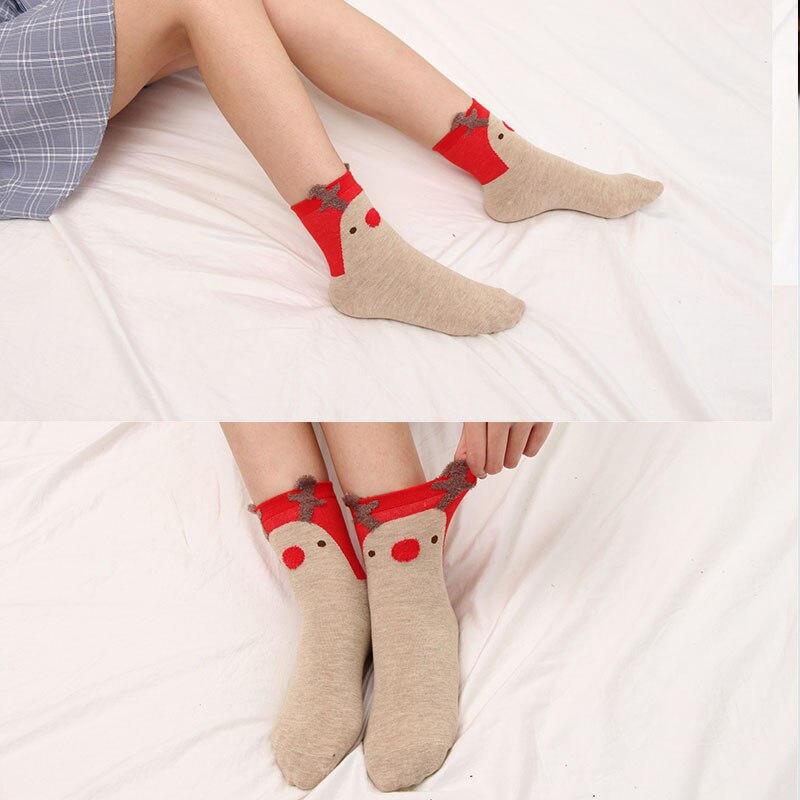 4 Pairs/set Santa Christmas Socks Decoration Merry Christmas Ornament Happy Year Xmas Noel Navidad Natal