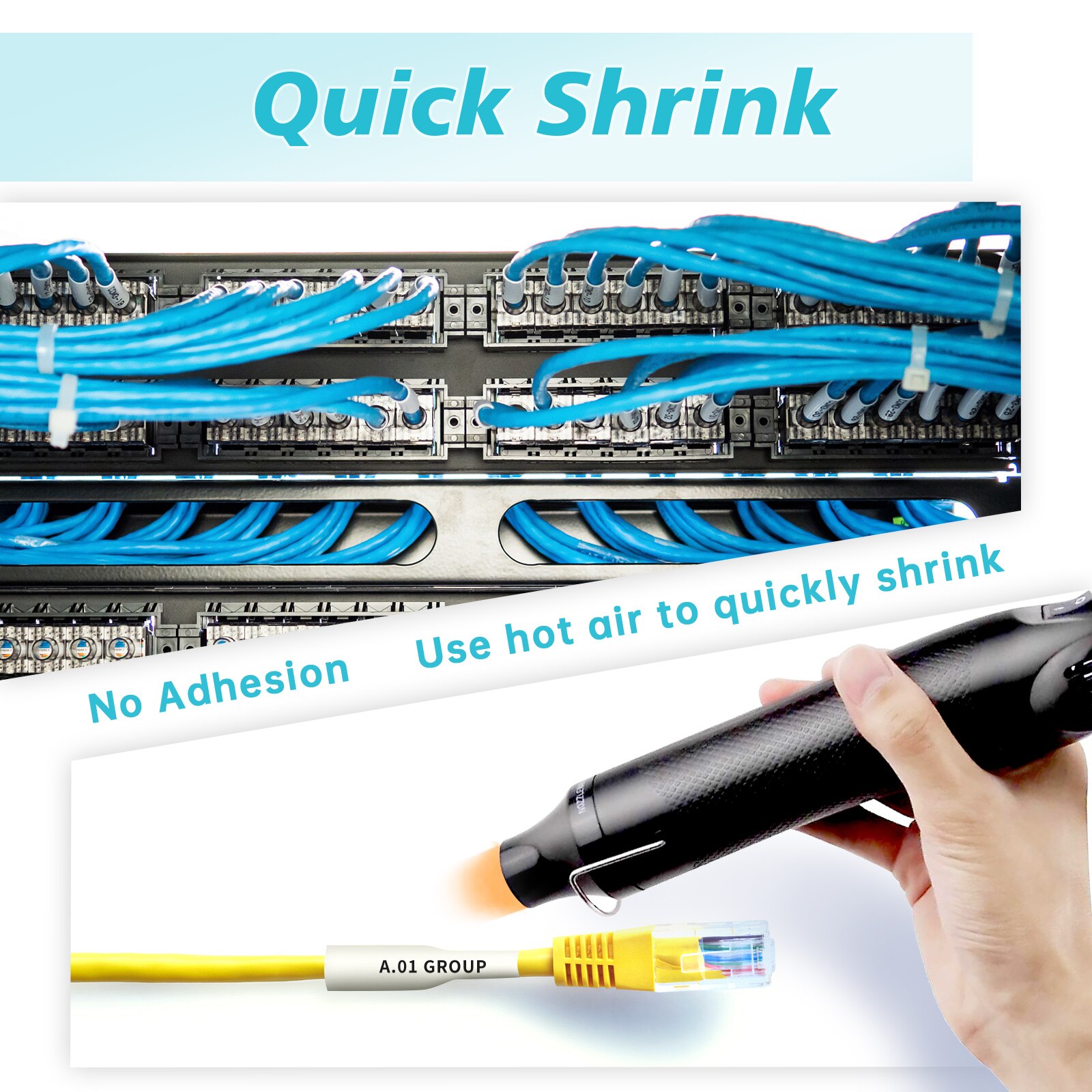 Ecowell LK-4WBA5/LK-4YBA5 Φ5mm/9mm Φ11mm/18mm Weiß Etikett Kompatibel für Epson KingJim SU5S SU5Y SU11S SU11Y Schrumpf Rohre