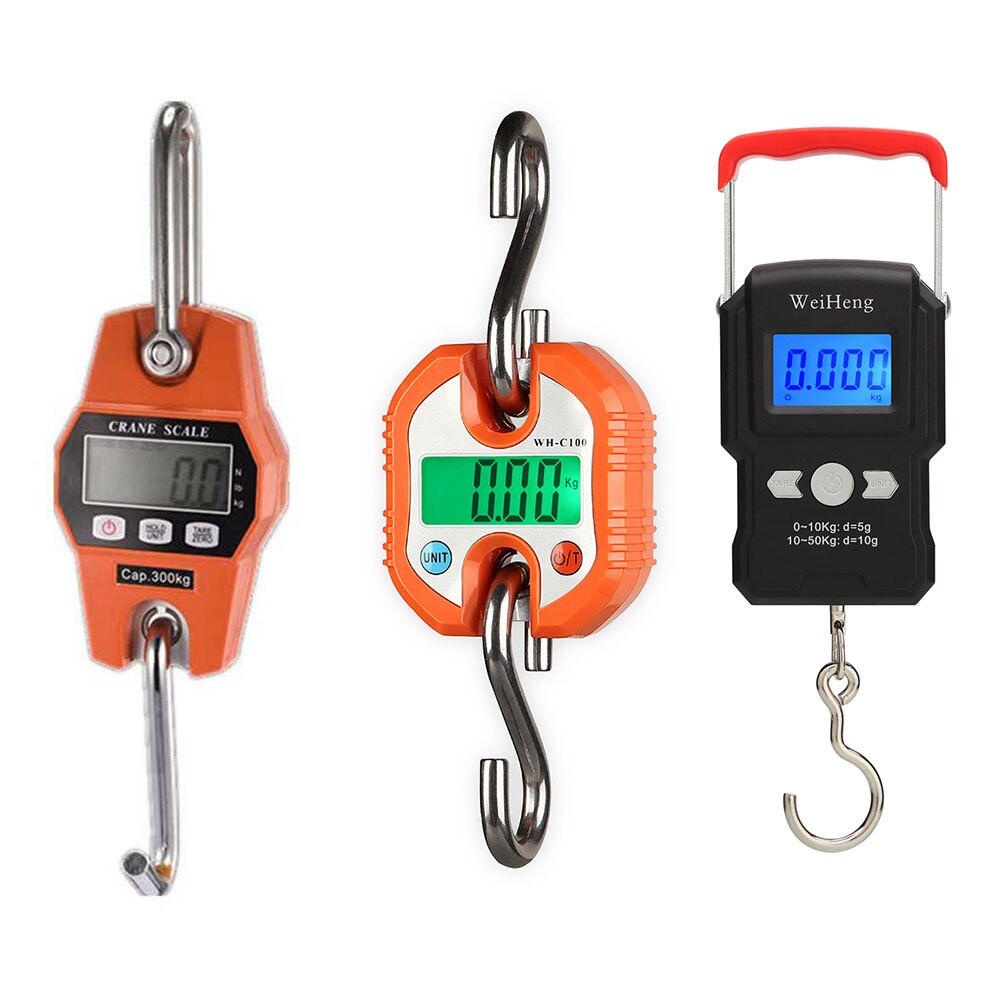 Mini LCD Digital 300kg portátil Industrial electrónico pesado gancho de peso grúa báscula colgante