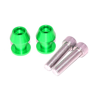 JEAR Paar CNC Swing Arm Spoelen Sliders Motorcycle Achterbrug Spool Sliders 10mm voor Kawasaki ER6F ER6N Ninja 250R 300R 400R 500 65: GREEN M8