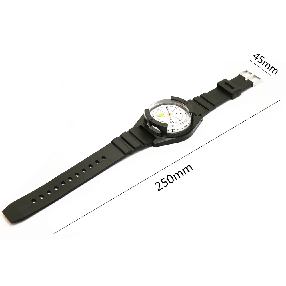Portable Compass Watch Silicon Strap Waterproof Outdoor Luminous Compasses For Camping Hiking Outdoor Activities