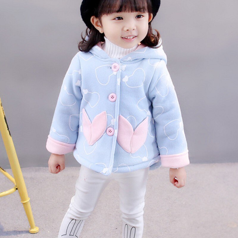 Novo Inverno Bebê Casaco Menina de Inverno de Espessura Outono Outwear Casaco Bebê 9BB021