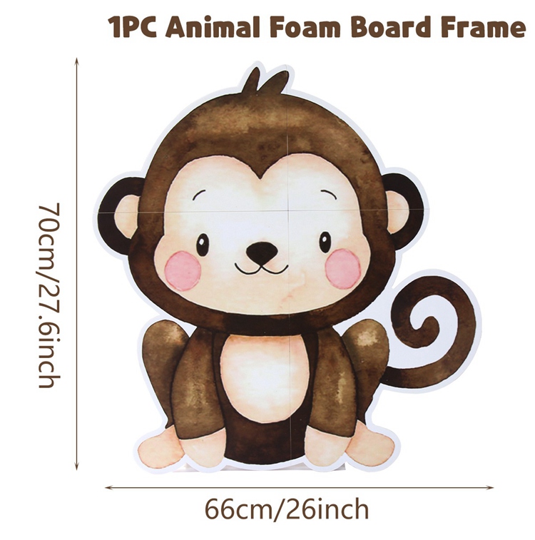 Fondo de de animales de la selva para niños, tablero KT, bosque verde, decoración de de primer cumpleaños, Safari de la selva, suministros para Baby Shower