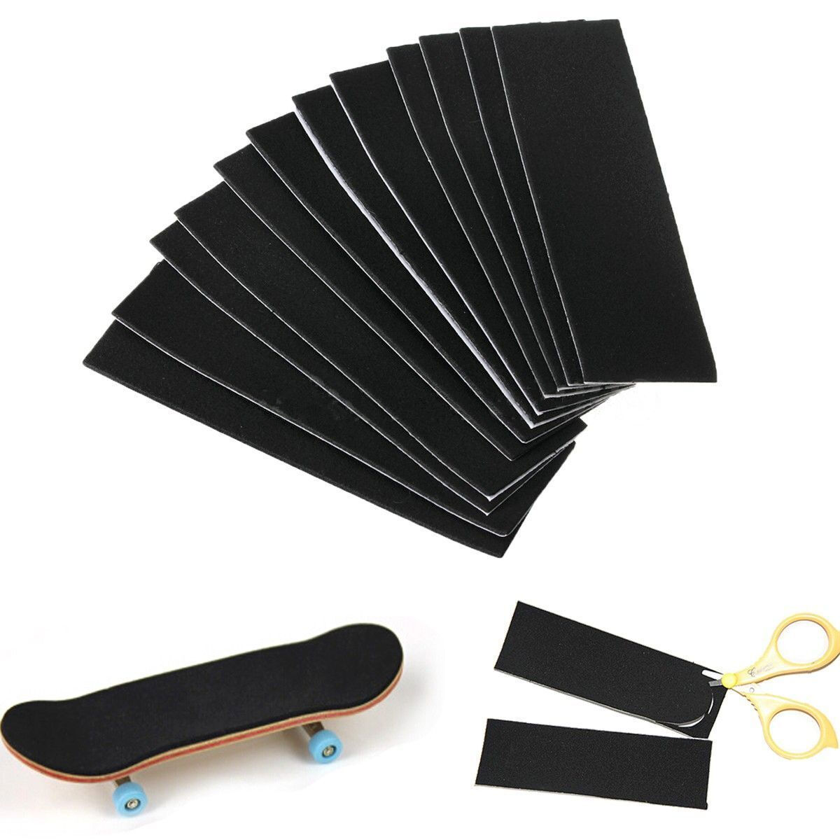 Parti  of 12 trä greppbräda däck oklippt sandpapper grepptejp halkskydd klistermärken 110 x 35mm/4.33 " *1.38 " för skateboard
