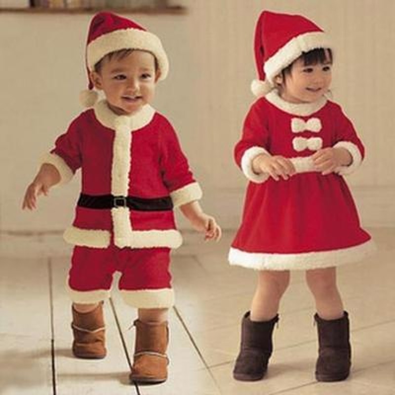 Barnas julekostyme juleforestillingsdress nissedress