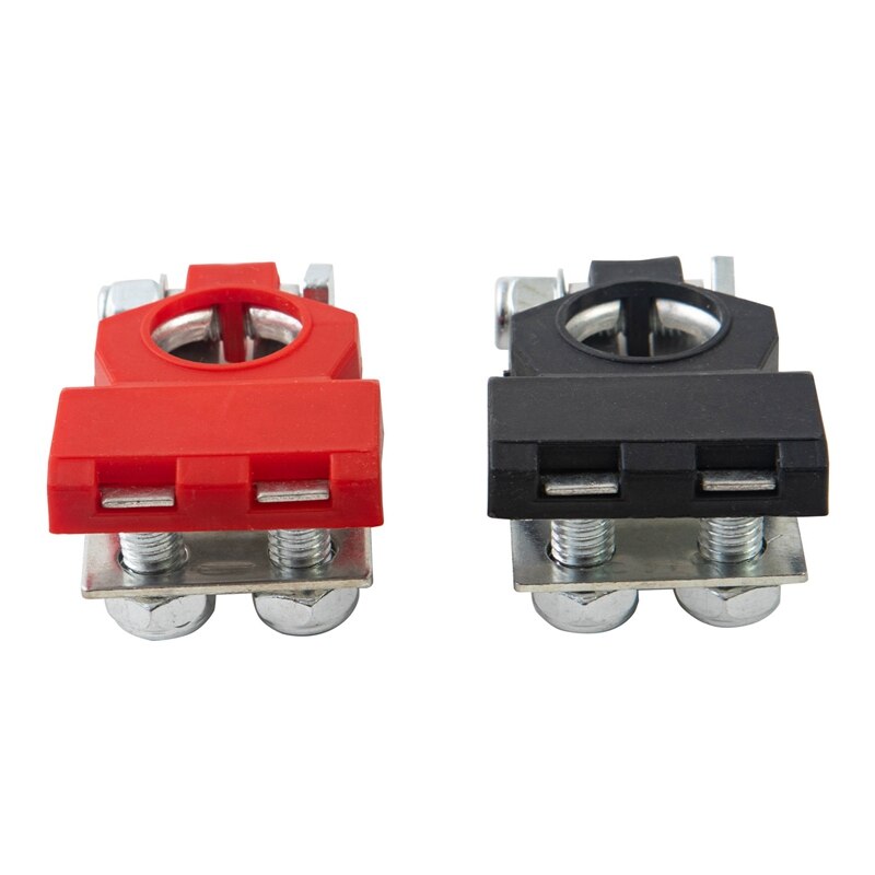 2 Pcs 2-Way Battery Terminals Car Battery Terminal Positive and Negative Car Battery Pole Terminals