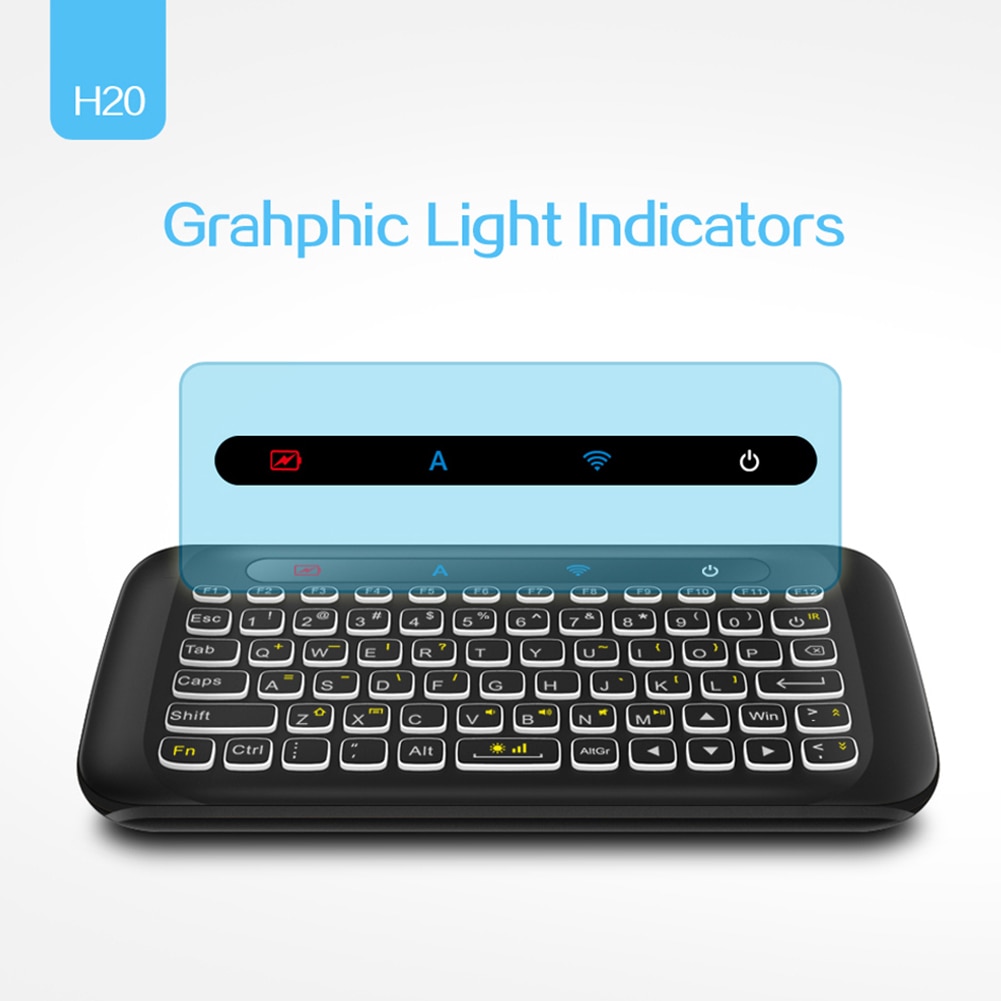 H20 Universal Backlight Touchpad Keyboard Air Wireless Mouse Remote Controller For Android Tv Box/Mini Pc/Tv Bluetooth Mouse