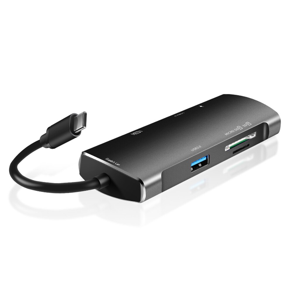 7-in-1 Multi-port Hub Typ-C zu USB3.0 HDMI TF SD Kartenleser Ethernet adapter GK99