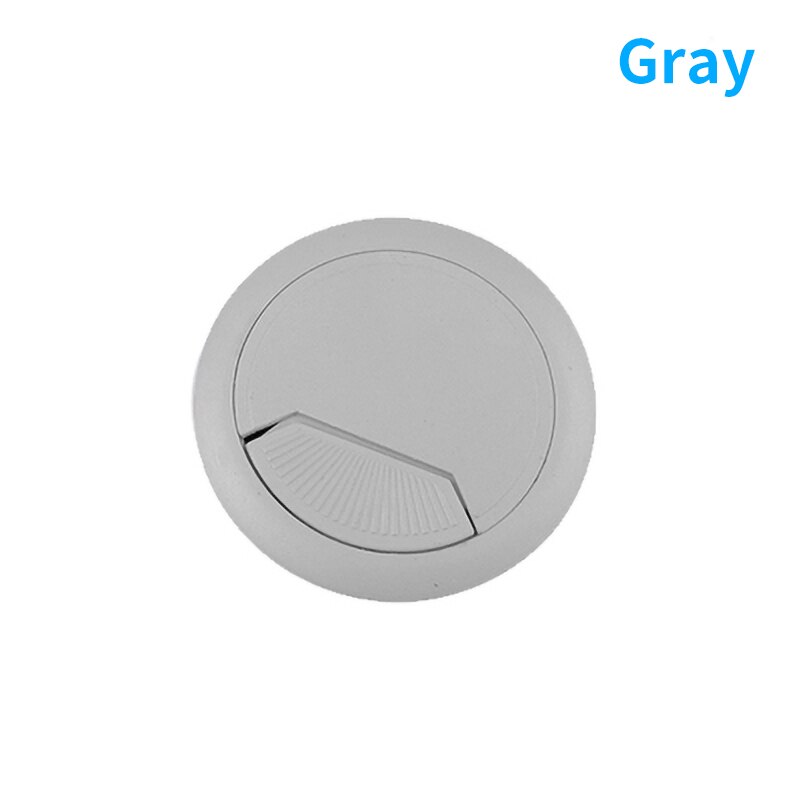 Computer desk perforated wire cover plate 60MM desk top through the cable box outlet hole cover coil: Gray