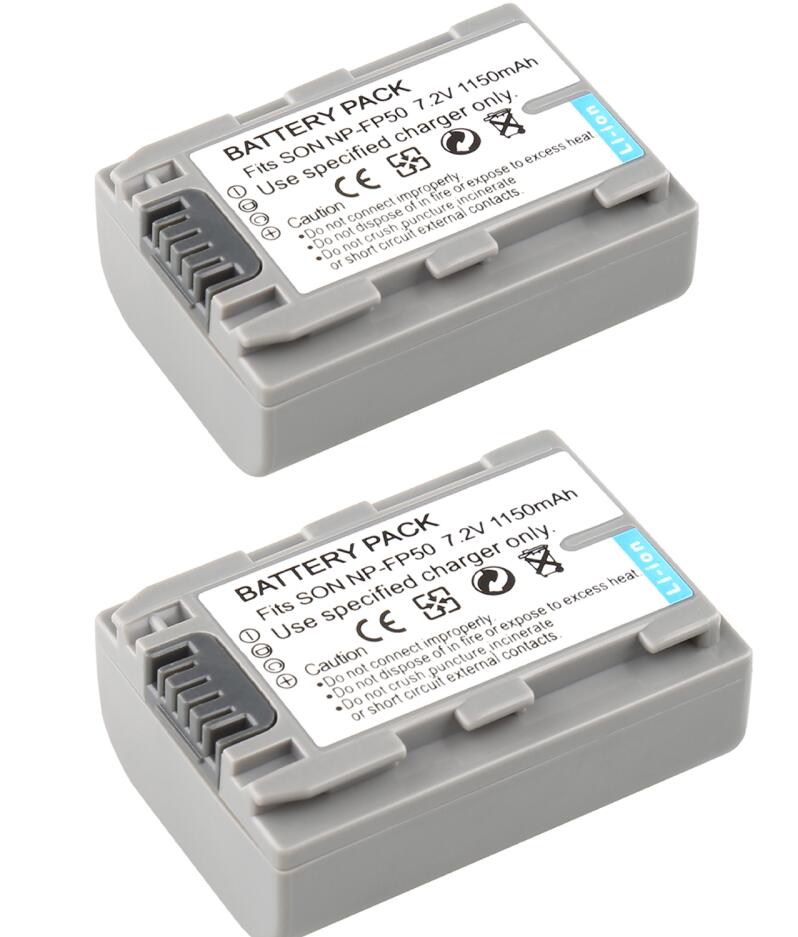 NP-FP50 batería + cargador para Sony DCR-HC30 70E 80E NP-FP30 NP-FP60 NP-FP70 23E 24 24E 30 30E 32 32E 35 35E 39 39E: 2 battery