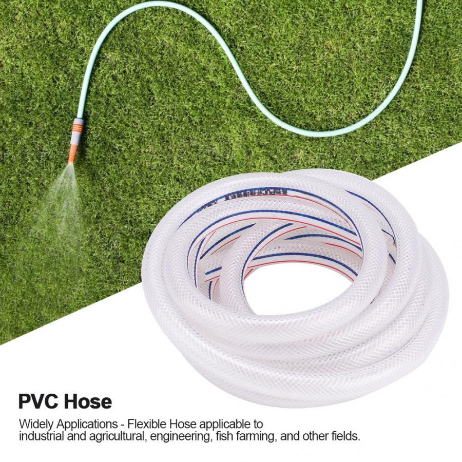 8/12mm pvc forsterket fleksibel rør klar slange til hage vanning pvc klar slange