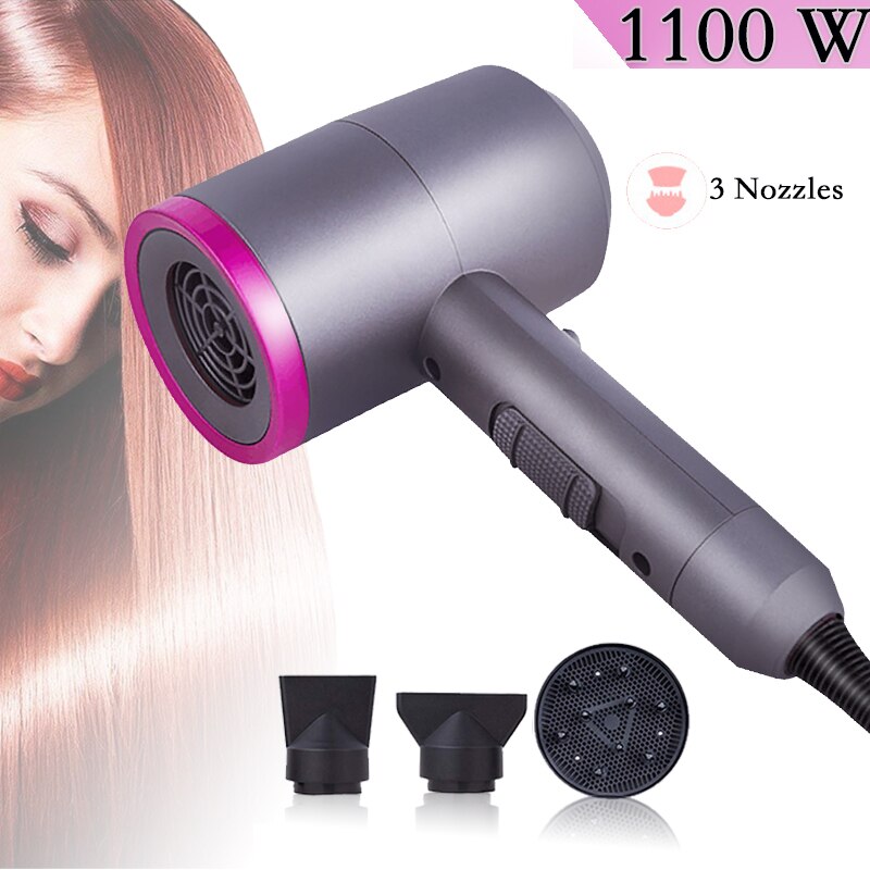 Professionele 1100W Haardroger Ionische Föhn Met Diffuser Kam Föhn Warme En Koude Wind Air Brush Haar droger
