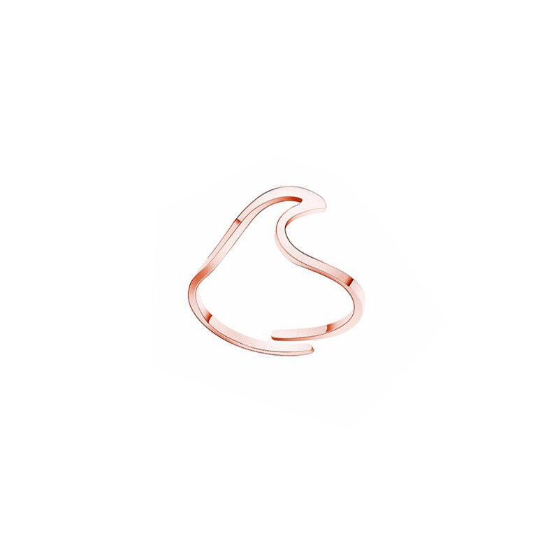 Re Resizable Wave Wedding Ring Voor Vrouwen Sieraden Accessoires Engagement Ring Vrouwen Jurk Party Ring Rvs J40