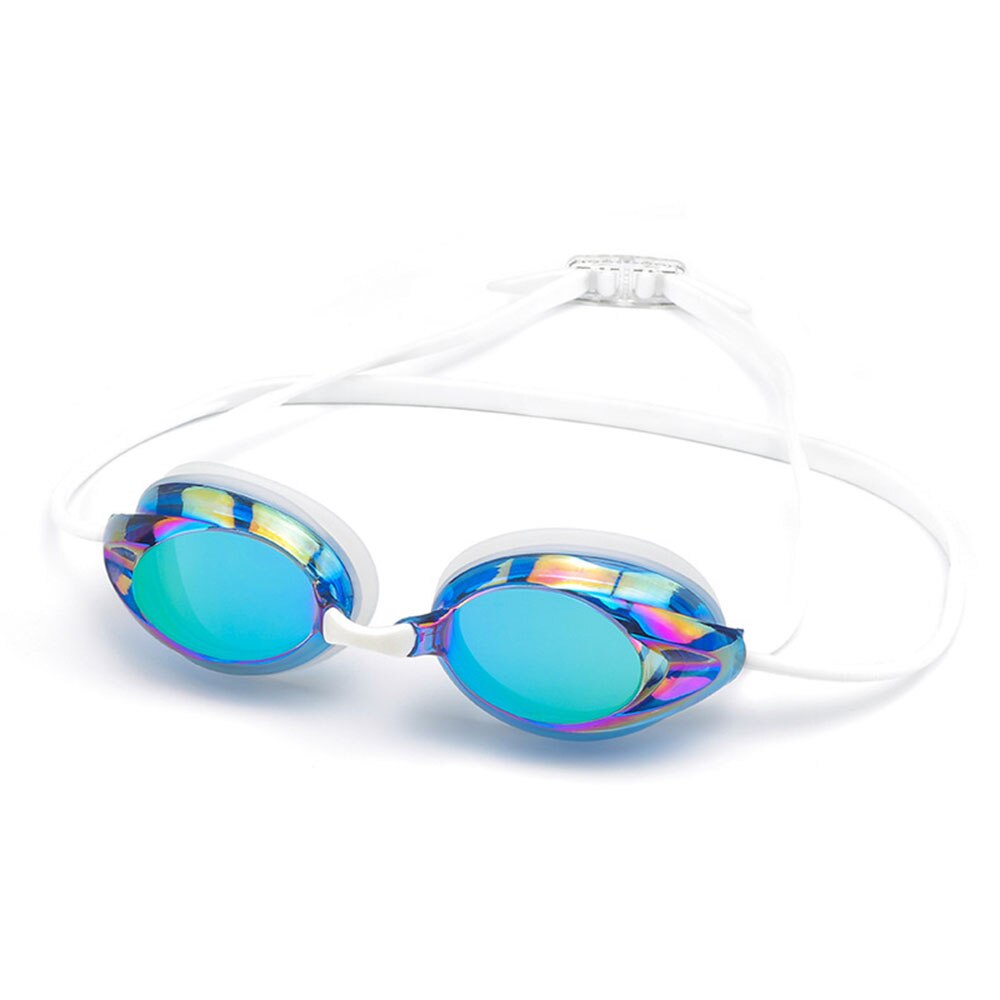 Anti-Fog Zwembril Uv Bescherming Zwart/Blauw/Roze Lenzen Breed Uitzicht Zwemmen Bril Volwassen Mannen Vrouwen siliconen Pc Sportbrillen: Blauw