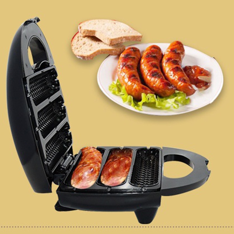 Elektrisk pølsemaskin automatisk mini hundebrødsmaskin sandwich jern brødrister baking frokostpanne ovn eu plug: Default Title