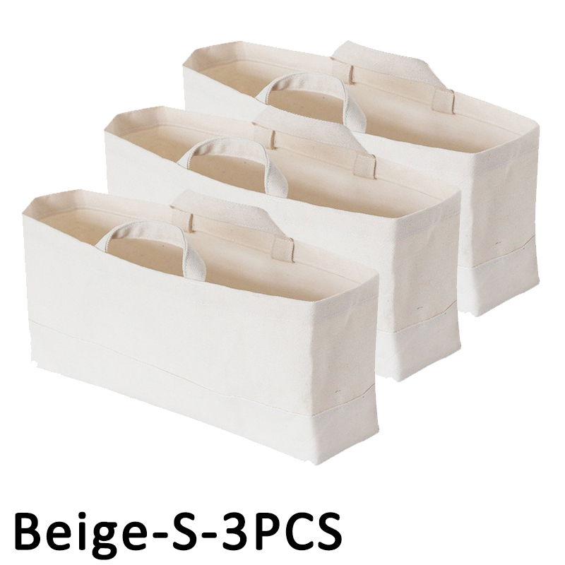 1/3/5PCS Foldable Sundry Storage Basket Canvas Clothes Storage Basket Large Portable Toy Storage Basket White Handheld Organizer: Yellow