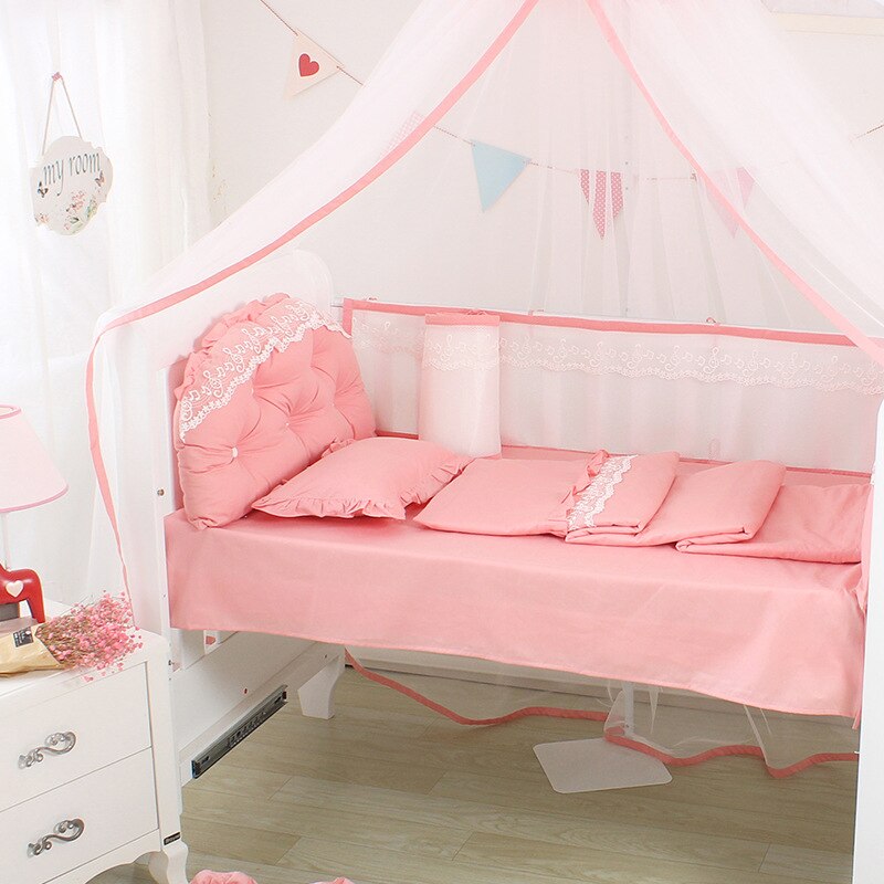 5 Pieces Set 2 Bumpers+sheet+bed Backrest+Bedside Bag Baby Bedding Set Baby Nursery Baby Items Baby Crib Bedding Set Bedsing Set